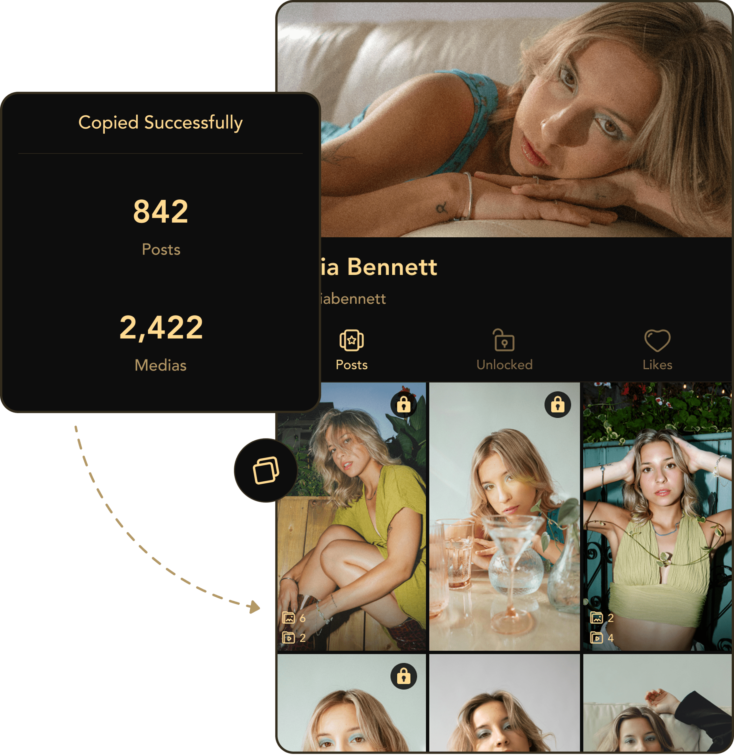 Import content from Onlyfans and Fansly to RM11